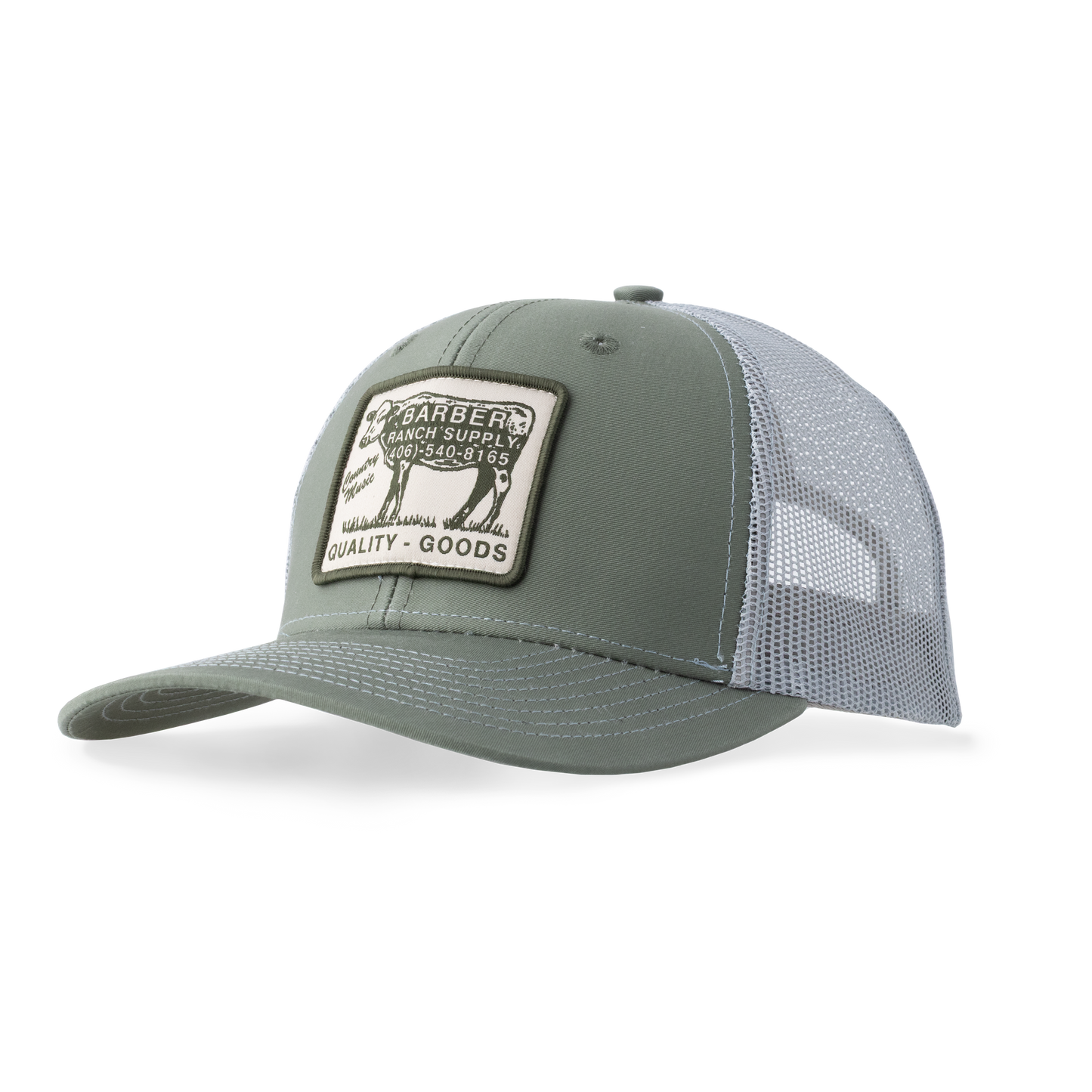 RANCH SUPPLY COW PATCH HAT (GREEN)