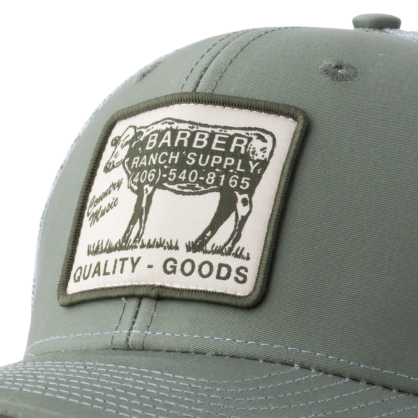 RANCH SUPPLY COW PATCH HAT (GREEN)