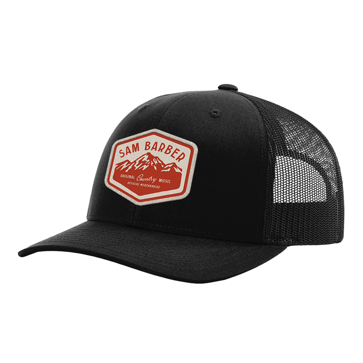 Black Patch Trucker Hat