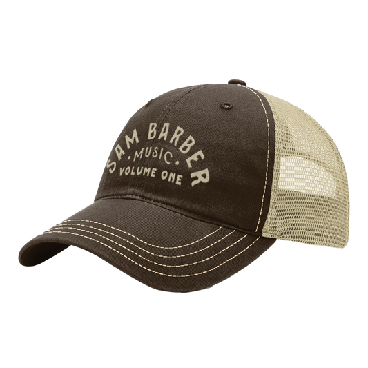 Brown Embroidered Trucker Hat