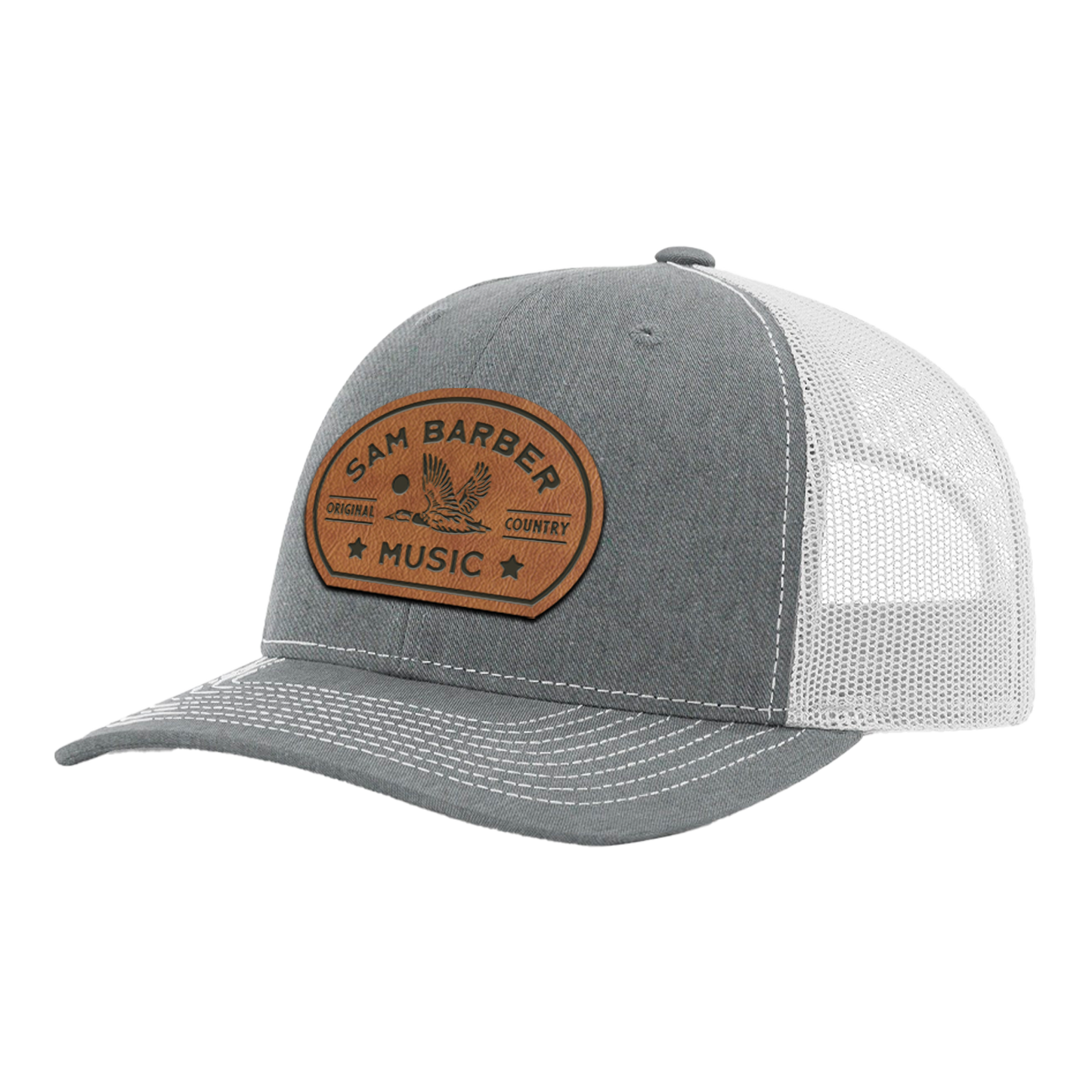 Grey 2024 leather hat