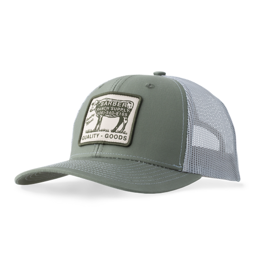 RANCH SUPPLY COW PATCH HAT (GREEN)