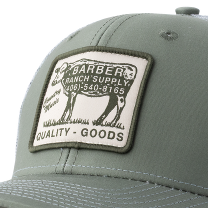 RANCH SUPPLY COW PATCH HAT (GREEN)