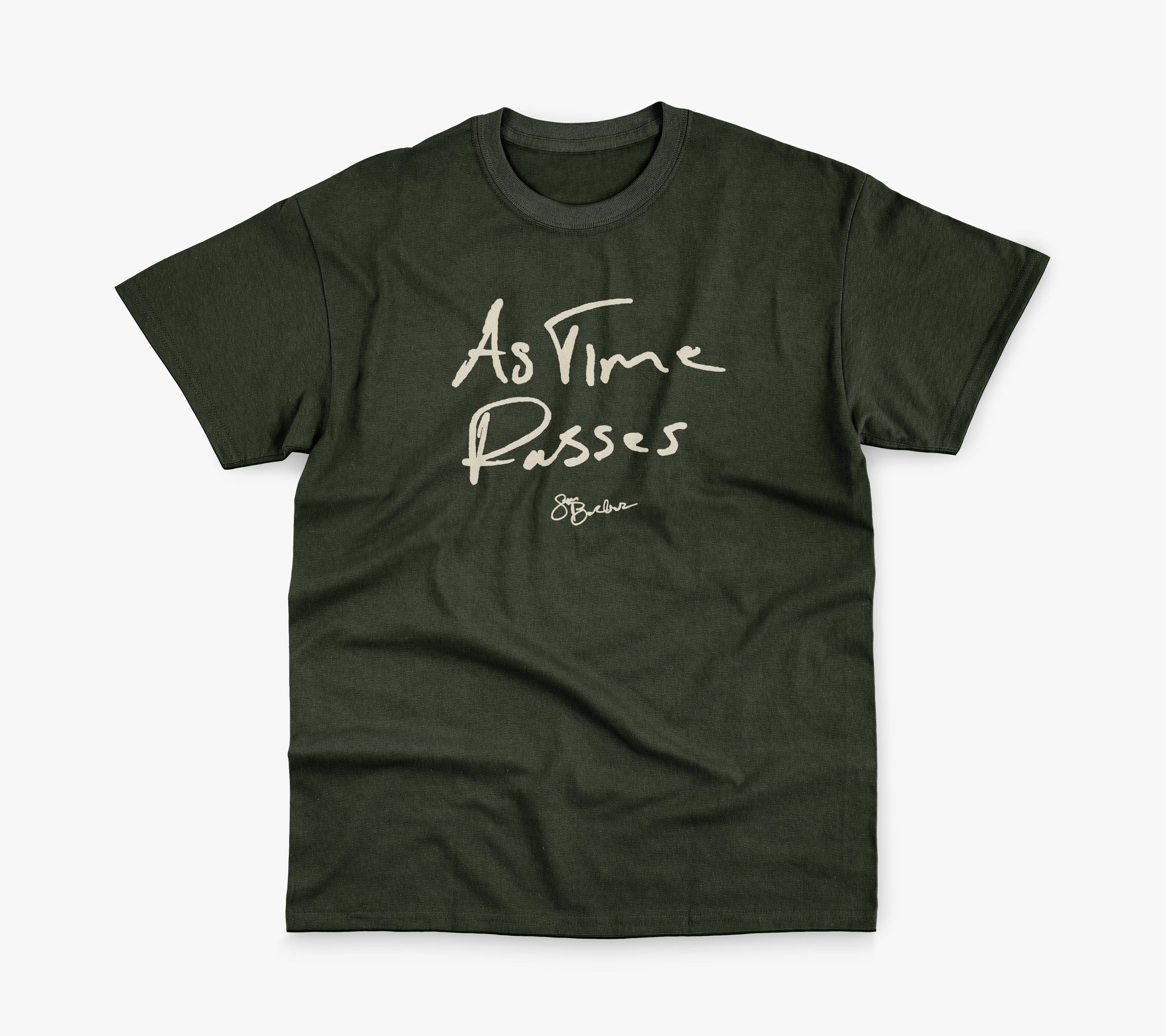As Time Passes Green Short Sleeve Tee